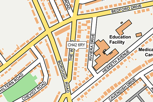 CH42 6RY map - OS OpenMap – Local (Ordnance Survey)