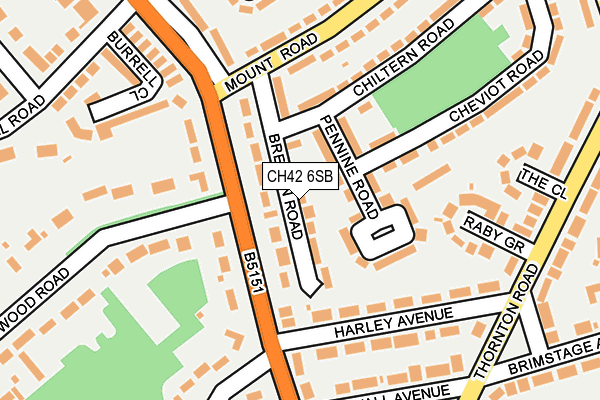 CH42 6SB map - OS OpenMap – Local (Ordnance Survey)