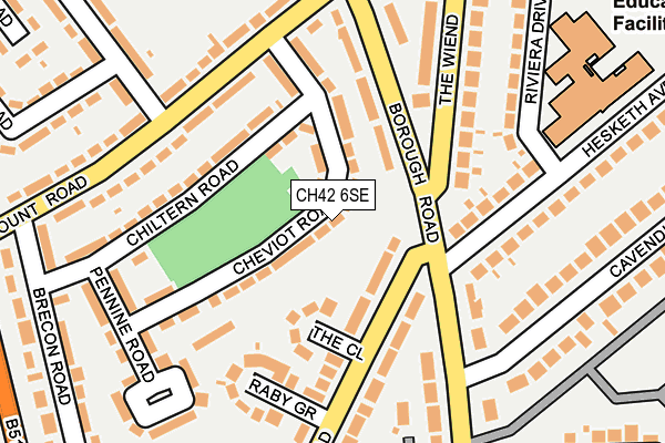 CH42 6SE map - OS OpenMap – Local (Ordnance Survey)