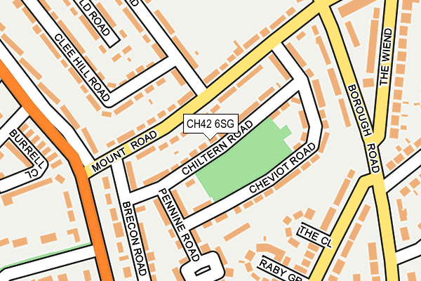 CH42 6SG map - OS OpenMap – Local (Ordnance Survey)