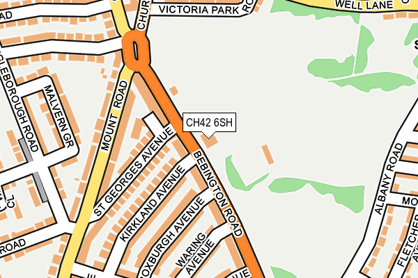CH42 6SH map - OS OpenMap – Local (Ordnance Survey)