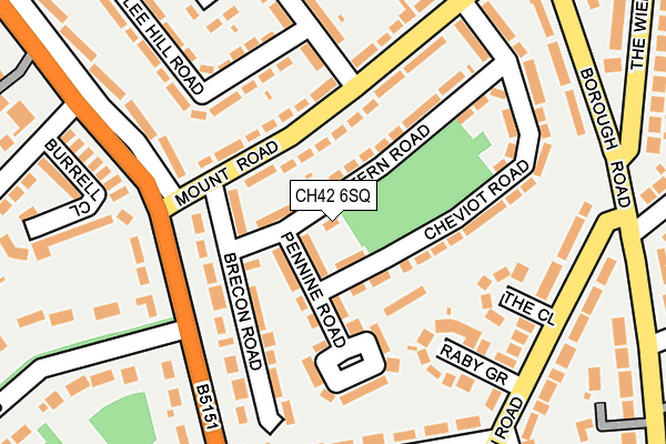 CH42 6SQ map - OS OpenMap – Local (Ordnance Survey)
