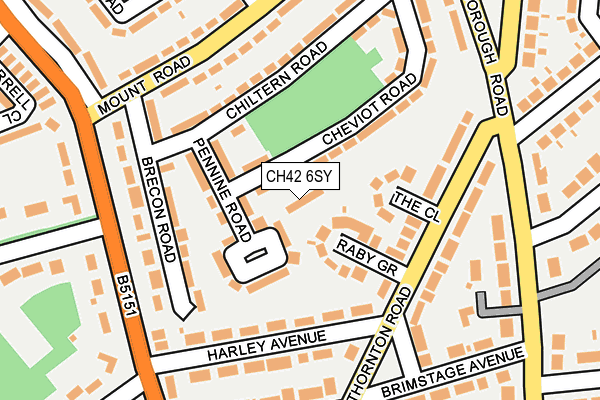 CH42 6SY map - OS OpenMap – Local (Ordnance Survey)