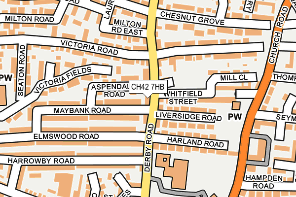 CH42 7HB map - OS OpenMap – Local (Ordnance Survey)