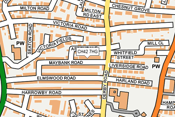 CH42 7HG map - OS OpenMap – Local (Ordnance Survey)