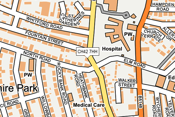 CH42 7HH map - OS OpenMap – Local (Ordnance Survey)