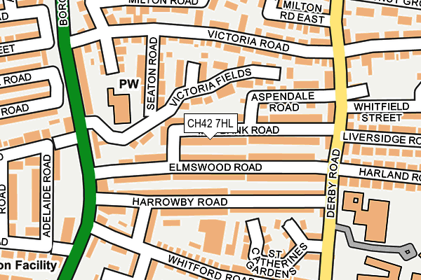 CH42 7HL map - OS OpenMap – Local (Ordnance Survey)