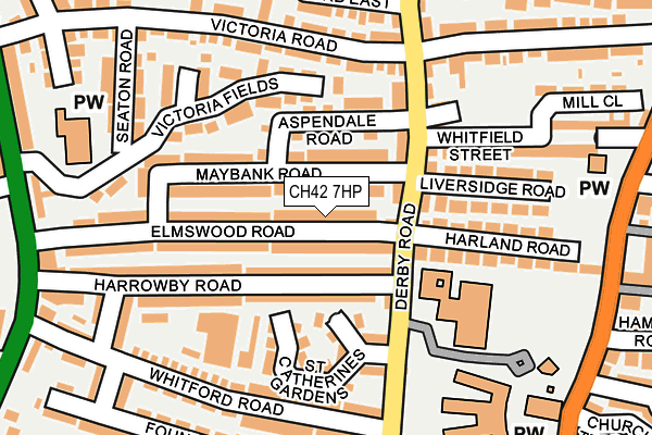 CH42 7HP map - OS OpenMap – Local (Ordnance Survey)