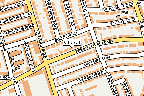 CH42 7LH map - OS OpenMap – Local (Ordnance Survey)