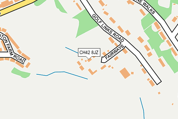 CH42 8JZ map - OS OpenMap – Local (Ordnance Survey)