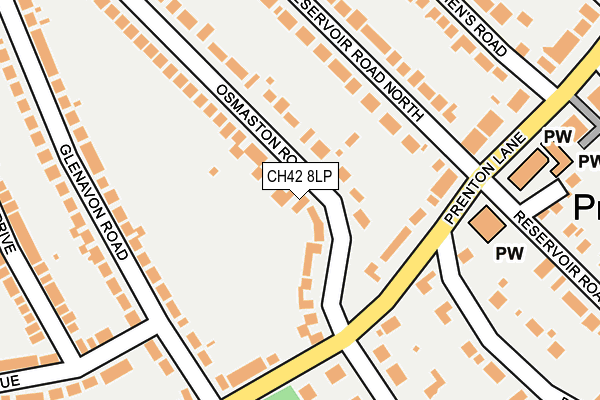 CH42 8LP map - OS OpenMap – Local (Ordnance Survey)