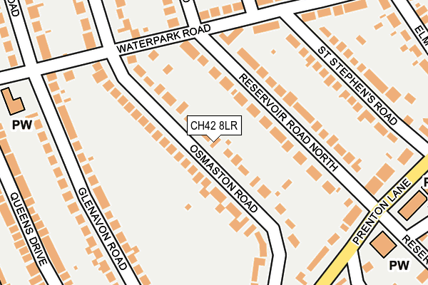 CH42 8LR map - OS OpenMap – Local (Ordnance Survey)