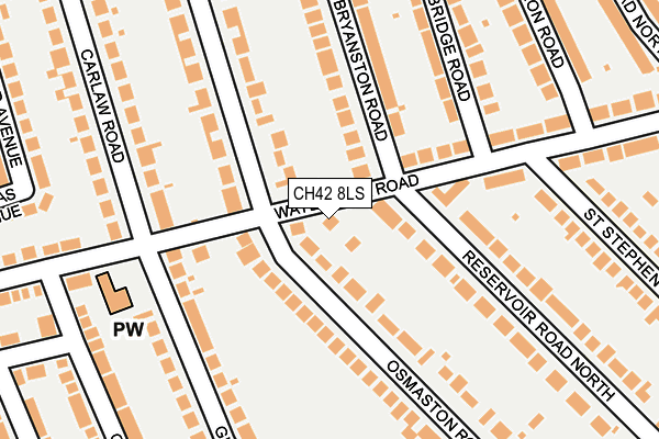 CH42 8LS map - OS OpenMap – Local (Ordnance Survey)