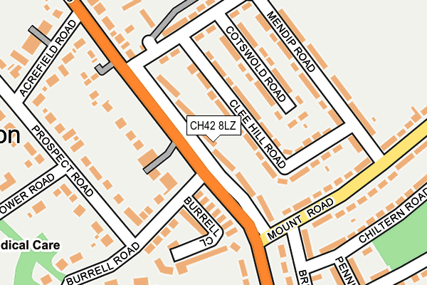 CH42 8LZ map - OS OpenMap – Local (Ordnance Survey)