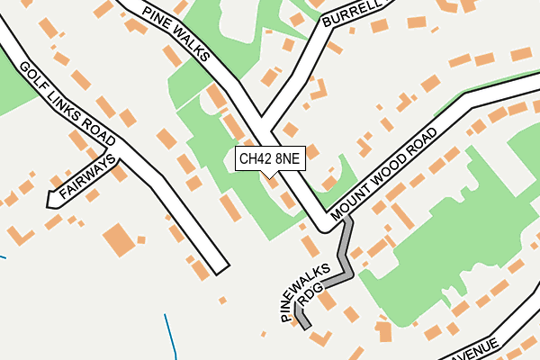 CH42 8NE map - OS OpenMap – Local (Ordnance Survey)