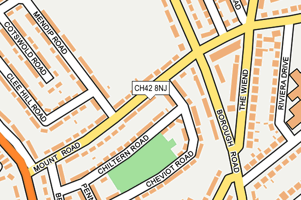 CH42 8NJ map - OS OpenMap – Local (Ordnance Survey)