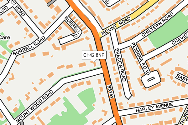 CH42 8NP map - OS OpenMap – Local (Ordnance Survey)