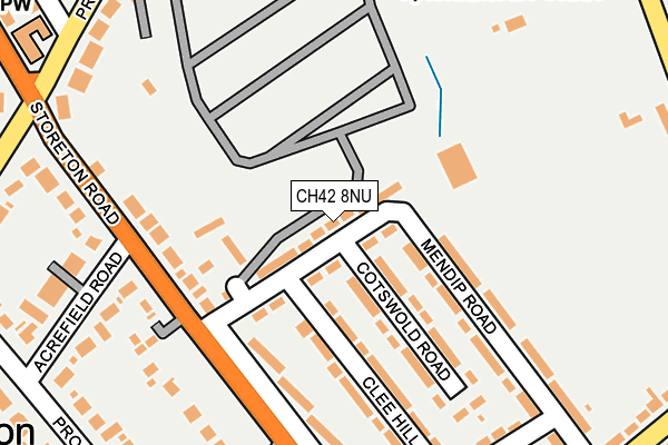 CH42 8NU map - OS OpenMap – Local (Ordnance Survey)