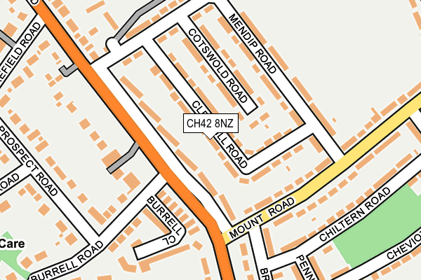 CH42 8NZ map - OS OpenMap – Local (Ordnance Survey)