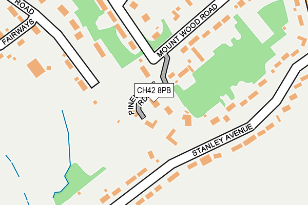 CH42 8PB map - OS OpenMap – Local (Ordnance Survey)