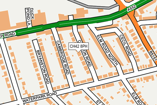 CH42 8PH map - OS OpenMap – Local (Ordnance Survey)