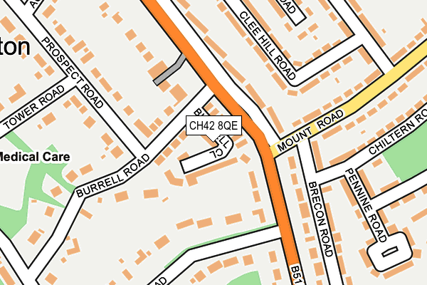 CH42 8QE map - OS OpenMap – Local (Ordnance Survey)