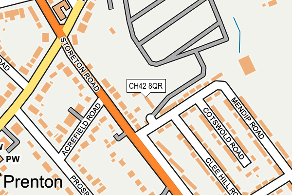 CH42 8QR map - OS OpenMap – Local (Ordnance Survey)