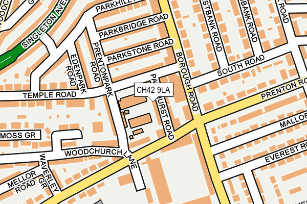 CH42 9LA map - OS OpenMap – Local (Ordnance Survey)