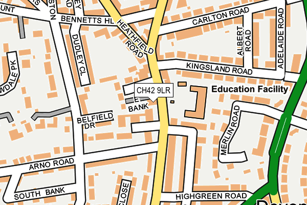CH42 9LR map - OS OpenMap – Local (Ordnance Survey)
