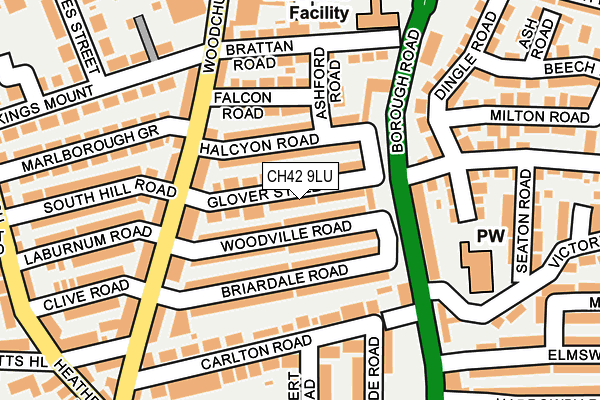 CH42 9LU map - OS OpenMap – Local (Ordnance Survey)