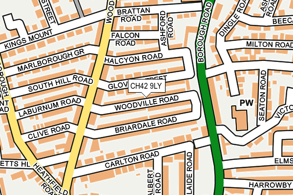 CH42 9LY map - OS OpenMap – Local (Ordnance Survey)