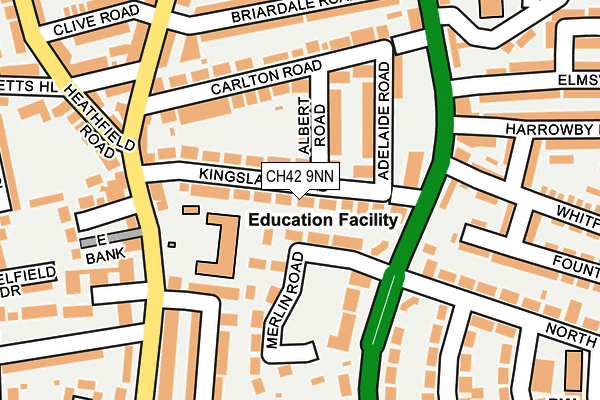 CH42 9NN map - OS OpenMap – Local (Ordnance Survey)