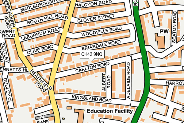 CH42 9NQ map - OS OpenMap – Local (Ordnance Survey)