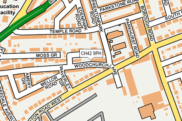 CH42 9PH map - OS OpenMap – Local (Ordnance Survey)
