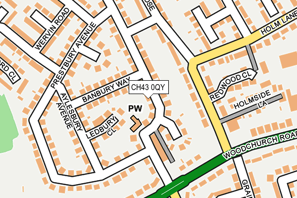 CH43 0QY map - OS OpenMap – Local (Ordnance Survey)