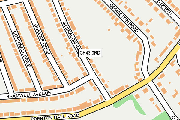 CH43 0RD map - OS OpenMap – Local (Ordnance Survey)