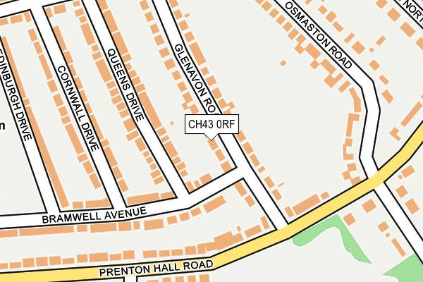CH43 0RF map - OS OpenMap – Local (Ordnance Survey)