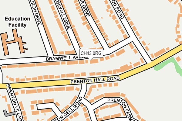 CH43 0RG map - OS OpenMap – Local (Ordnance Survey)