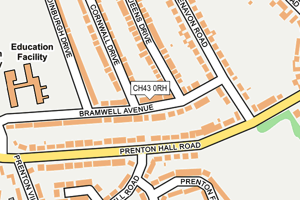 CH43 0RH map - OS OpenMap – Local (Ordnance Survey)