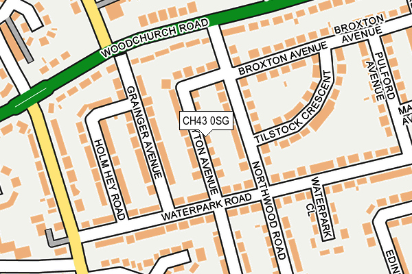 CH43 0SG map - OS OpenMap – Local (Ordnance Survey)