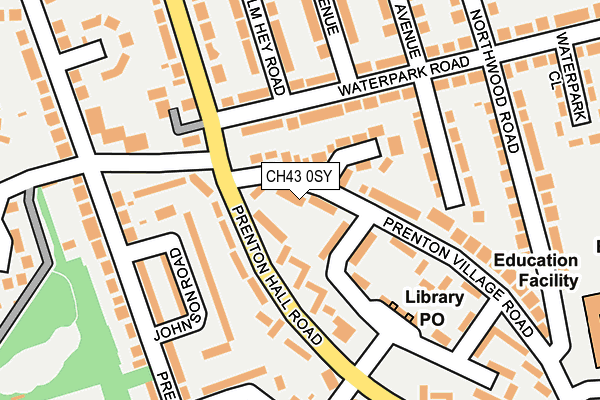CH43 0SY map - OS OpenMap – Local (Ordnance Survey)