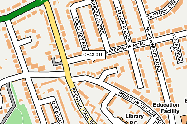 CH43 0TL map - OS OpenMap – Local (Ordnance Survey)