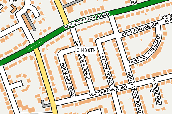 CH43 0TN map - OS OpenMap – Local (Ordnance Survey)