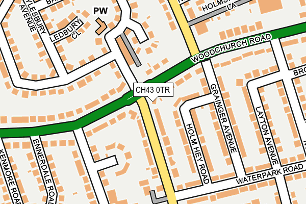 CH43 0TR map - OS OpenMap – Local (Ordnance Survey)