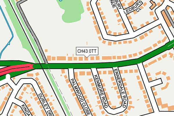 CH43 0TT map - OS OpenMap – Local (Ordnance Survey)