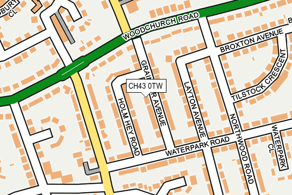 CH43 0TW map - OS OpenMap – Local (Ordnance Survey)