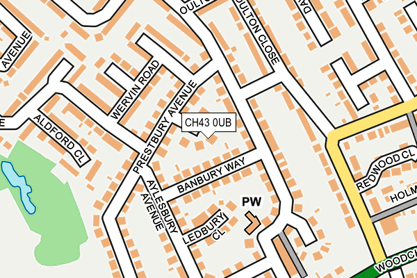 CH43 0UB map - OS OpenMap – Local (Ordnance Survey)