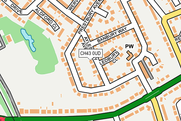 CH43 0UD map - OS OpenMap – Local (Ordnance Survey)