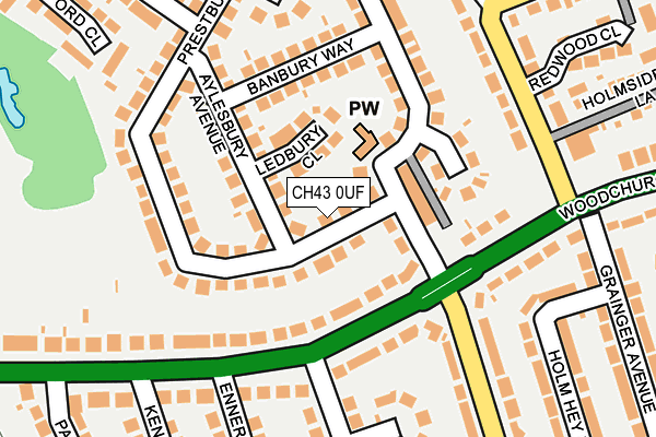 CH43 0UF map - OS OpenMap – Local (Ordnance Survey)