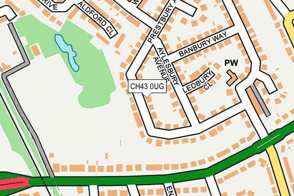 CH43 0UG map - OS OpenMap – Local (Ordnance Survey)